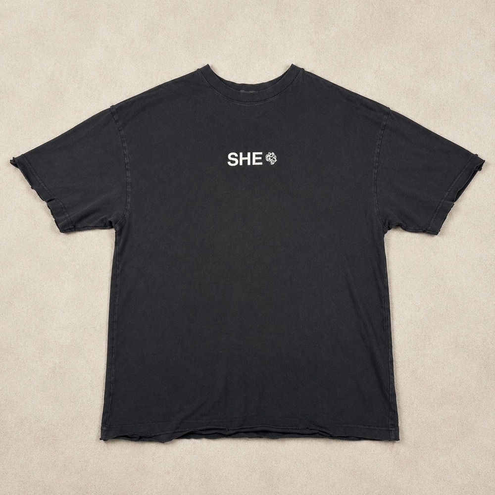 Darc Sport SHE Wolf Graphic Shirt S Black Limited Edition 539/1000 Distressed